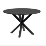 Eettafel – Ø 120 cm – Zwart, Kave Home, Argo